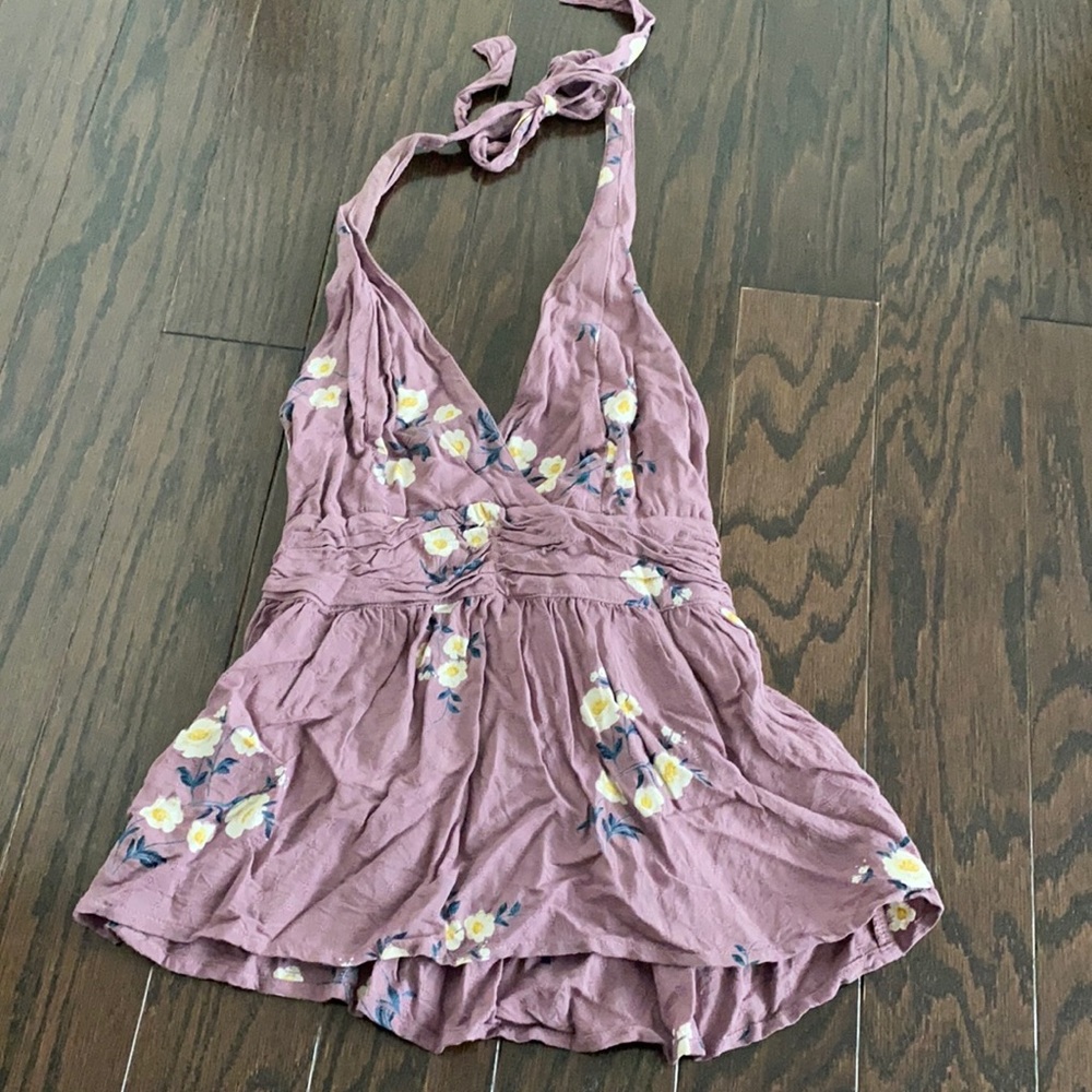 Abercrombie & Fitch XS floral babydoll halter top